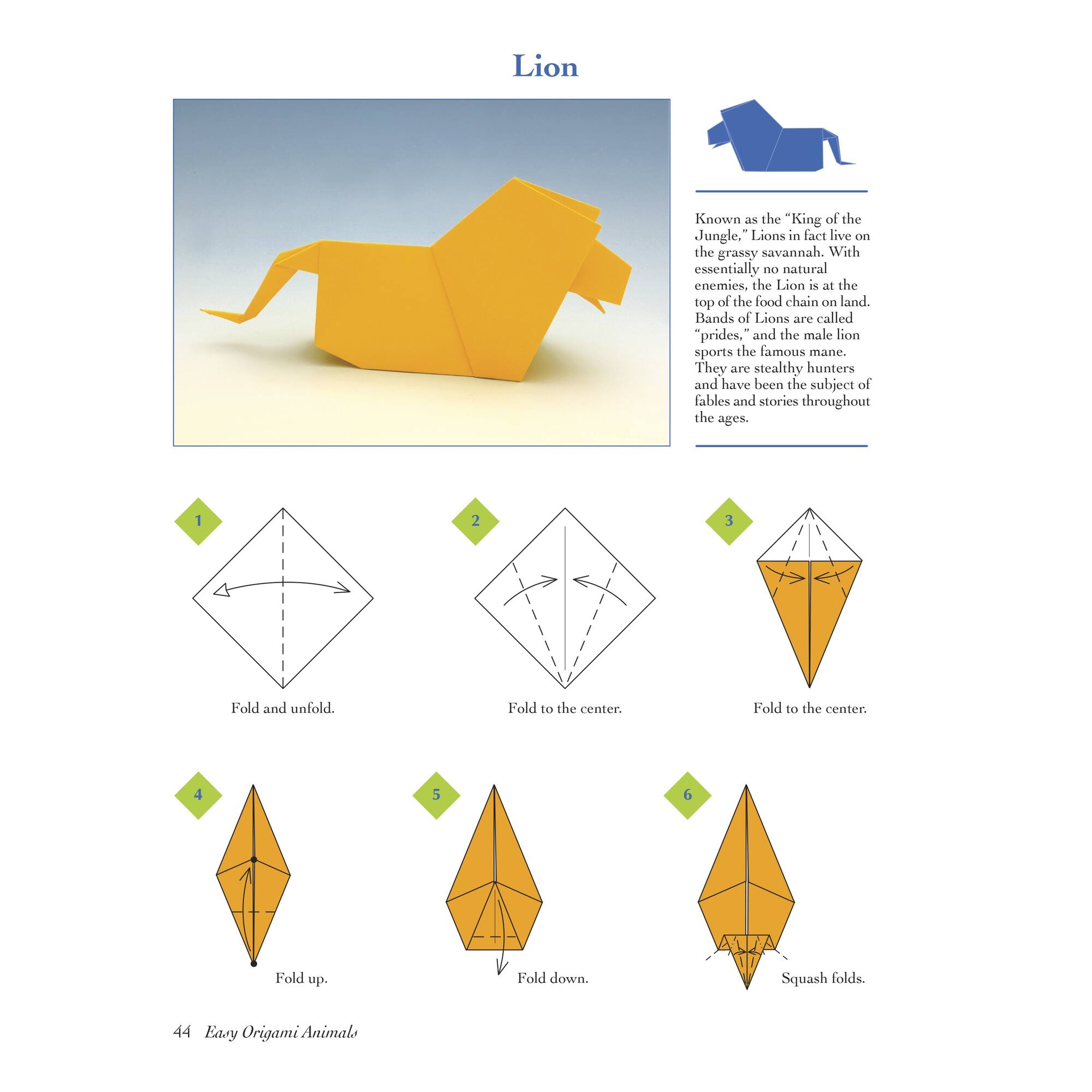 Dover Publications Easy Origami Animals Book